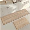 Hixingo Tappeto Cucina in Diatomite, Passatoia Cucina Antiscivolo Lavabile Tappeti da Cucina, Tappeto da Cucina Tappeto da Bagno Tappetino per Doccia, Design Moderno (45x120cm,Venature Legno)