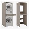 PLATAN Room Lavatrice asciugatrice armadio con ripiano estraibile - Lavatrice e asciugatrice - Armadio sovrapiano 187 x 65 x 66 cm (grigio argilla)