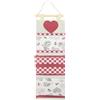 HOME ZEN HOUSEHOLD LINEN Organizer da Parete con 3 Tasche in Poliestere e Lino, Portaoggetti Decorativo con Asta in Legno e Corda per Casa e Ufficio (Dis 3)