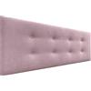 DHOME Testata in Similpelle o Tessuto AQUALINE Pro con 2 file di bottoni Testata imbottita Letto di lusso (Tessuto Rosa, 150x50cm (Letti 150/160))