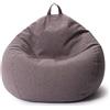 Lumaland Poltrona a Sacco Comfort Line - XL - 90x110x50 cm - Bean Bag Interno ed Esterno per Giardino, Salotto, Balcone - Pouf Elegante e Morbido Outdoor & Indoor - Grigio Scuro