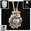 DLM Bomboniere DLM-30381 (Kit 6 Pezzi) Profumatore in Vetro e Tessuto Albero della Vita Coppia FEDI 50 Anniversario Nozze Matrimonio d'oro Cinquantesimo Diffusore per Ambienti Profumo bomboniera