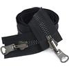Juwaacoo 60-120cm 5#/8# Slider rotante in metallo Cerniera aperta Cerniera double-face reversibile per giacca Cucito Spin Zipper Head