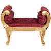 Biscottini Poltroncina camera da letto 92x52x70 cm | Panca ingresso stile luigi XVI | Panca fondo letto e poggiapiedi | Arredamento barocco