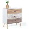 IDMarket - Cassettiera a 3 cassetti scandinavo BAHIA