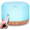 Generic Diffusore per Olio Essenziale da 500 ml, diffusori aromaterapici con Telecomando e 7 Colori Chiari a LED, diffusore Tranquillo con Timer 1/2/3 H per Camera da Letto, Ufficio