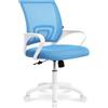 SAMIRA Sedia da ufficio ergonomica girevole - Happy (Azzurro)