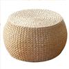 Generic Pouf in rattan intrecciato a mano, poggiapiedi rotondo per soggiorno, camera da letto, bambini, arredamento rustico