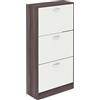 Vida Designs Scarpiera a 3 cassetti, armadio, scarpiera, organizer per mobili in legno, unità in legno, noce e bianco