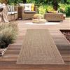 CARPETIA Tappeto resistente robusto per interni ed esterni moderno effetto iuta resistente alle intemperie per balcone terrazza sala da pranzo 80x250 cm