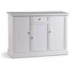 Mar.c.a. Design - Credenza Arte Povera in Legno 120x40x85 cm con 3 Ante e 1 Cassetto - Madia Legno Made in Italy