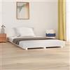 THOYTOUI Letto tipo Montessori,Struttura letto ad altezza 5 cm per bambini e anziani,Giroletto Bianco 120 x 190 cm Legno Massello di Pino Utilizzabile per Camera degli ospiti Appartamenti Albergo