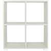 Totò Piccinni Libreria Scaffale in Legno dal Design Moderno con scompartimenti (Rovere Sbiancato 4 Scomparti)