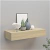 ZQQLVOO Sospese mensole decorative Mensole Arredo Salotto Scaffale con Cassetti da Parete Rovere 60x23,5x10 cm in MDF per camera da letto, soggiorno, cucina, ufficio a casa, lavanderia