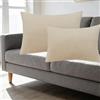 SWJ-swjssb Fodere per Cuscini Personalizzabili in Velluto a Coste Elasticizzato | Set di 2 Federa Cuscino con Cerniera Invisibile, Lavabili | Copricuscino Decorative per Divano(Beige,60x60 cm)