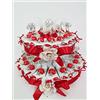 Generico Torta BOMBONIERA Coccinelle A PORTAMESSAGGIO Rosse Battesimo,Nascita,Comunione, CRESIMA, Compleanno (32 FETTE (2 Piani))