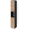 Vicco Mobile bagno alto J-Shape, Grigio, 30 x 190 cm