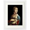 1art1 Leonardo da Vinci Poster Dama con L'Ermellino, ca. 1490 Quadro in Cornice con Pregiato Passepartout | Immagini A Parete | in Una Cornice 40x30 cm