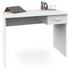 briebe Tavolo scrivania per computer piccolo, 75 x 90 x 50 cm (altezza x larghezza x profondità), 1 cassetto, ufficio, camera dei giovani, desk, toeletta, prakt bianco
