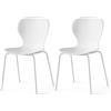 Connubia, 2 sedie OPS! Struttura metallo BIANCO OTTICO OPACO Sedile polipropilene riciclato 100% BIANCO OTTICO OPACO