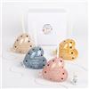 Ingrosso e Risparmio Bomboniera Comunione 1 pz Palloncino a Cuore in Ceramica Lucida con Luce LED e Profumatore per Ambiente Assortito in 4 Colori Cresima Matrimonio Anniversario Scatola Inclusa