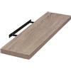 EUGAD Mensola a Muro, Scaffale a Parete in Legno MDF, 120cm, Rovere dorato, Mensola Multiuso a Scomparsa Decorazione per Soggiorno, Camera da Letto, Salotto