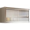 YSPZDQ Pensile Cucina a Parete con Ante Scorrevoli, Mobile Sospeso in Acciaio Inossidabile Facile da Pulire, Montaggio Semplice Max 25kg per Cucina, Soggiorno, Bagno, Garage(60 x 30 x 40cm)