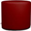 ARKETICOM Chill Pouf Poggiapiedi Rotondo Ecopelle Sfoderabile Puff Rosso 42x42