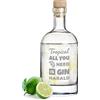polar-effekt Gin Tonic - Bottiglia di vetro con incisione personalizzata, con nome a scelta, Natale, anniversario, bottiglia con tappo in sughero, idea regalo per uomini, motivo: All You Need is Gin