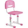 Spacetronik Sedia da Scrivania per Bambini Senza Ruote, Sedia Ergonomica Regolabile in Altezza, Sedia per Cameretta, Studio e Compiti, Rosa