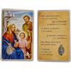 OVUNQUE PROTEGGIMI Immagini Santino, Set di 5 Immaginette dei Santi con Preghiera Multilingua. con Medaglia Madonna Miracolosa. Holy Card. Plastificate. (Sacra Famiglia)