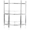 Arredo Stock Mensola da bagno sottolavello, 2 ripiani angolare rotondo, 56x36x67,5 cm
