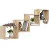 KUBUTKU Scaffale decorativo da parete con 4 ripiani, 109 x 57 x 18 cm, design scandinavo, moderno, per soggiorno, cucina, ufficio, camera da letto, bagno, libreria (rovere Sonoma)