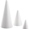 La Merceria Online Cono di Polistirolo per Decorazione 70 Cm Alto, 25 Cm Largo (1 Pezzo)