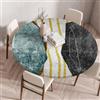 FANSU Tovaglia Rotonda Antimacchia con Bordo Elastico,Tavolo Circolare Astratto Classico Modello Copertura Antipolvere Tavolino Kitchen Decoration Copritavolo Adatto per Interni ed Esterni (80cm,A)
