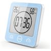 FXxswey Orologio Digitale LCD per Doccia, Orologio da Bagno Orologio da Doccia Impermeabile Orologio da Polso Temperatura umidità Orologio da Parete Orologio da Cucina Timer da Cucina (Blu)