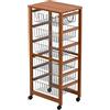 Arredamenti Italia Carrello Cucina Gustavo, Legno - 6 Cestelli - Finitura Ciliegio Ar-It il cuore del legno