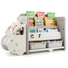 RELAX4LIFE Scaffale Portagiochi Bambini, Libreria a Forma di Auto, Scaffale per Giocattoli con 2 Contenitori Rimovibili, Organizzatore Salvaspazio per Cameretta, Soggiorno