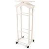 Arredamenti Italia Indossatore per Camera da Letto Clever, Legno - Doppia gruccia - Finitura Bianco AR-It Il Cuore del Legno