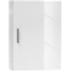 HOMCOM Armadietto Bagno da Parete Pensile Bagno Sospeso Bianco Lucido