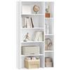 eSituro Scaffale per Libri, Libreria con 9 Scomparti, Libreria da Terra per Studio, Soggiorno, Camera da Letto, L80 x P30 x H150 cm, Bianco, SBKC0060