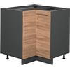 Vicco Mobile ad angolo cucina Fame-Line, Rovere dorato, 80.5 cm | Collega due lati della cucina · Senza piano di lavoro · Piedini regolabili in altezza · Maniglie in metallo