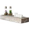 levandeo mensola da Parete in Legno Massiccio 100 x 20 cm Shabby Chic Parete Board Vintage Rustico Design Naturale mensola, Legno, 60 x 20 cm