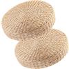 predolo 2x Tatamo 40x40cm, Cuscini Da Pavimento Rotondi, Tappetini per Pavimento in Paglia per Esterni, Tappetino Tatami Giapponese, Tatami Pouf Mat per Sedie, Pavimenti, Sedie Pranzo, Divano