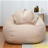 Odot Pouf Poltrona a Sacco, Poltrona Sacco, Sacchetto di Fagioli con Manico, Salotto Bean Bag, per Decorazione della Soggiorno Giardino (Senza Ripieno) (XL(100x120cm),Cachi)