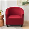 Morbuy Copripoltrona 1 Posto Elasticizzato Universale, Poltrona Club da Cocktail Chesterfield Lavabile Rimovibile Antiscivolo Copertura con Braccioli (Borgogna)