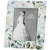 Hervit Cornice Portafoto Porcellana Bianca Botanic Autoportante Formato Foto 13x18cm - Scatola Regalo - Cornice per Foto Arredo Casa con Fotografie - Bomboniera - Regalo - 2 Misure 2 Colori 22x27cm