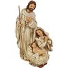 Aurora Store Set Natività in Ceramica Bianca Colori Chiari Glitter Oro da h. 30 cm Presepe Statuine Sacra Famiglia Personaggi Giuseppe Maria Gesù Bambino Santi