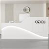 LVYWEX Bancone Reception, Tavolo Da Bancone Con Cassetti Portaoggetti E Ripiani Aperti(White on the left,160cm)