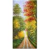 XIANGPEIFBH Stampa su Tela Pittura Effetto Texture Autunno Mountain Trail Adesivi murali Poster Immagine Moderna per Soggiorno Decorazioni 30x60 cm / 11,8 x 23,6 Senza Cornice